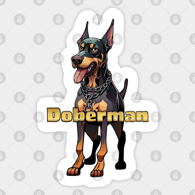 Doberman Sticker by SquishyKitkat